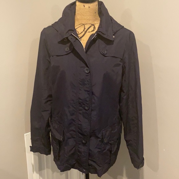 Lands' End Jackets & Coats Lands End Navy Blue Rain Jacket Trench Poshmark